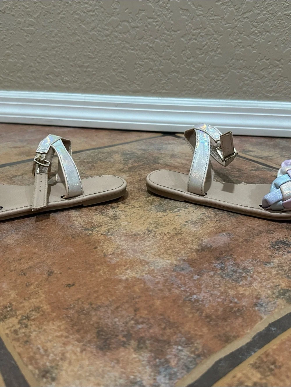 Sugar Pastel Braided Sandals | Girls Size 2